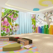 Весняні штори в дитячий садок 154