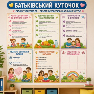Комплект плакатів Батькам про важливе 6 шт
