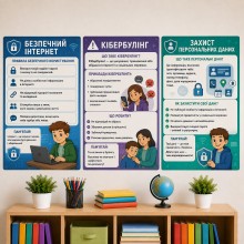 Комплект плакатів Безпека в Інтернеті 3 шт
