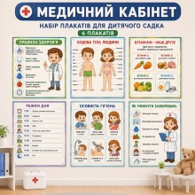 Комплект плакатів Медичний кабінет 6 шт