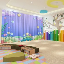Весняні штори в дитячий садок 11