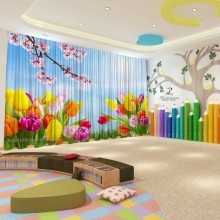 Весняні штори в дитячий садок 62
