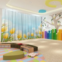 Весняні штори в дитячий садок 144