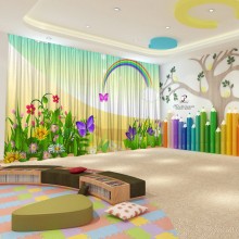 Весняні штори в дитячий садок 84