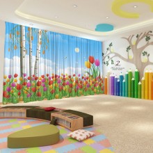 Весняні штори в дитячий садок 79