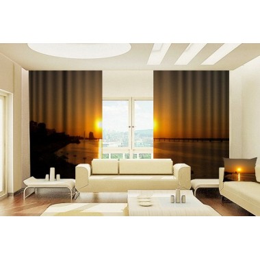 Фотошторы Закат на море 2